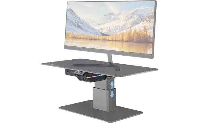 Promate Motorized Ergonomic Monitor & Laptop Stand with Built-In USB Hub